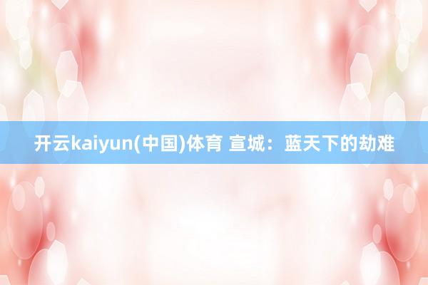 开云kaiyun(中国)体育 宣城：蓝天下的劫难