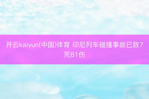 开云kaiyun(中国)体育 印尼列车碰撞事故已致7死81伤
